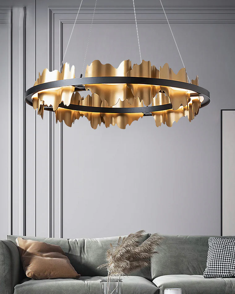 WOMO Iceberg Round Black Gold Chandelier-WM2183 - Image 7