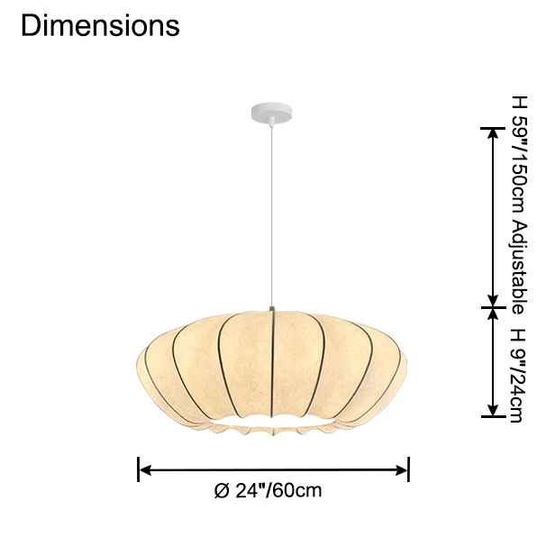 WOMO Flying Saucer Silk Pendant Light-WM2973 - Image 12