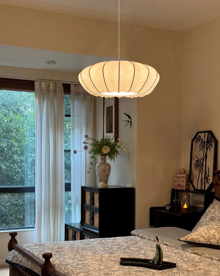 WOMO Flying Saucer Silk Pendant Light-WM2973 - Image 6