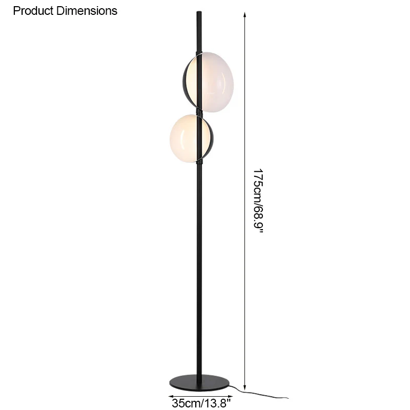 WOMO 2-bulb Semi-Globe Floor Lamp-WM7026 - Image 20