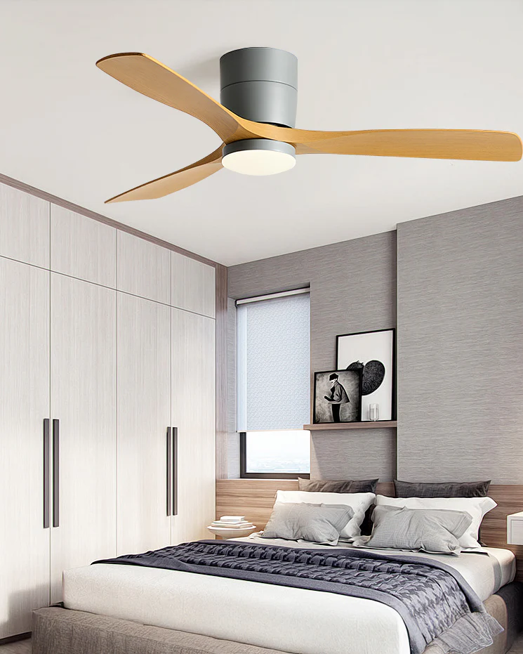 WOMO Modern Low Profile Ceiling Fan Lamp-WM5215 - Image 3