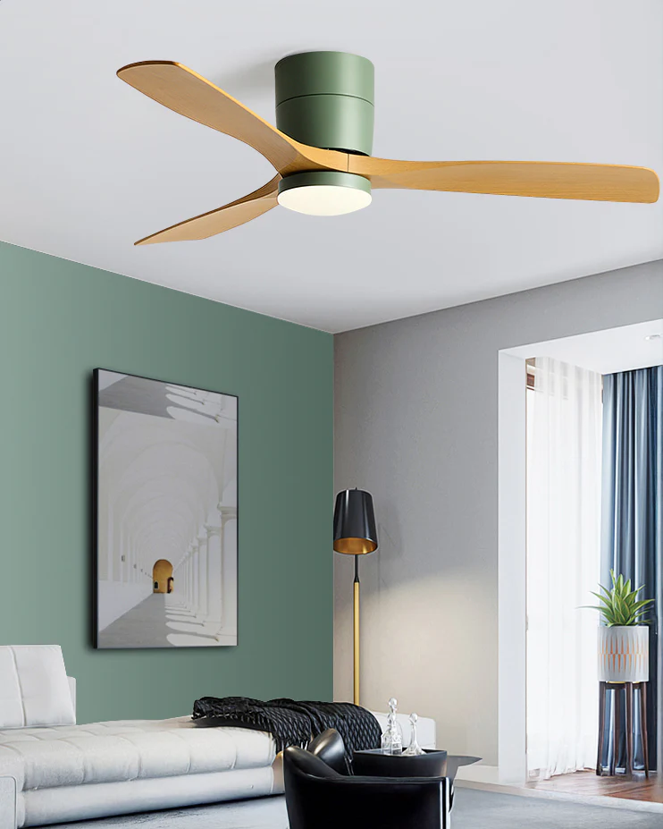 WOMO Modern Low Profile Ceiling Fan Lamp-WM5215 - Image 4