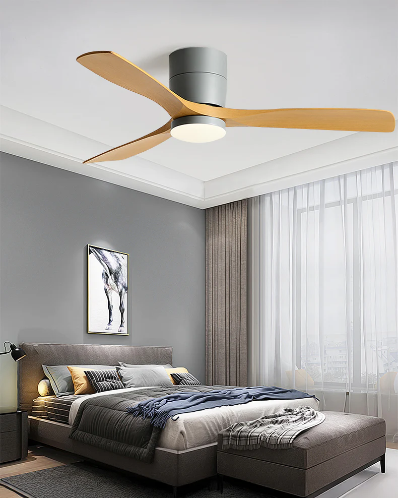 WOMO Modern Low Profile Ceiling Fan Lamp-WM5215 - Image 6