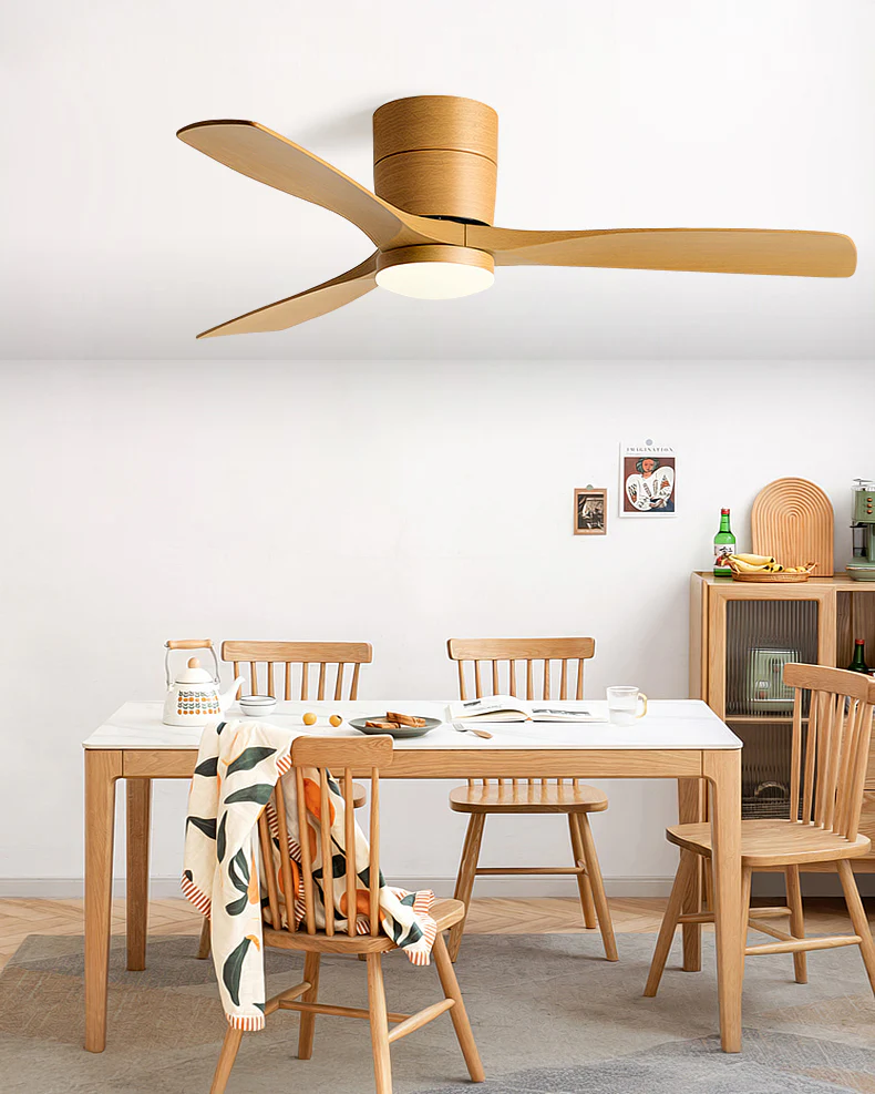 WOMO Modern Low Profile Ceiling Fan Lamp-WM5215 - Image 9