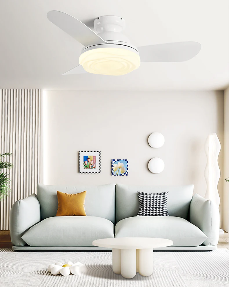 WOMO Modern Low Profile Ceiling Fan Lamp-WM5221 - Image 13