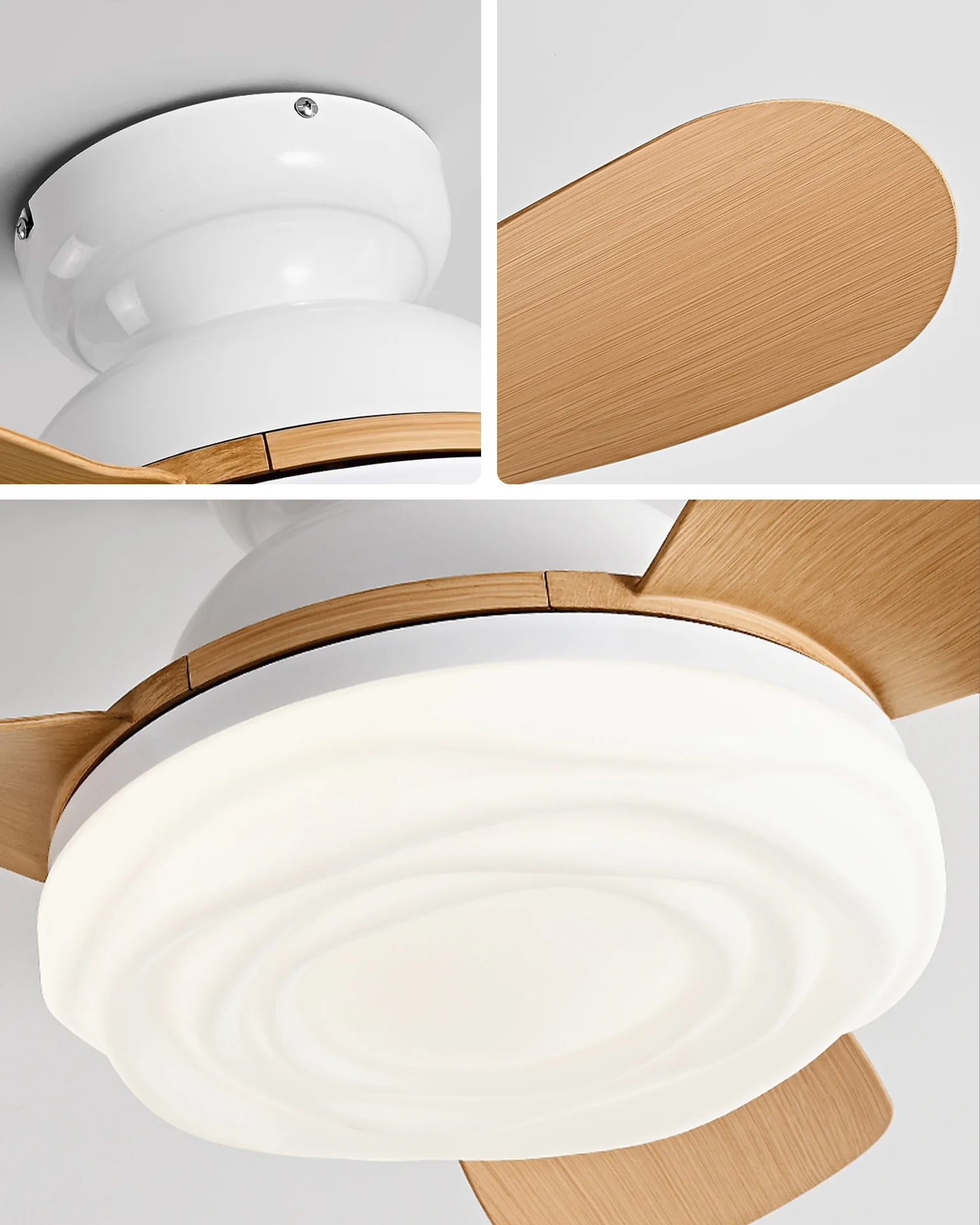 WOMO Modern Low Profile Ceiling Fan Lamp-WM5221 - Image 14