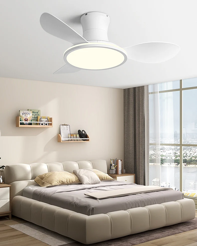 WOMO Modern Low Profile Ceiling Fan Lamp - WM5239 - Image 14