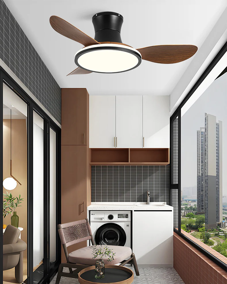 WOMO Modern Low Profile Ceiling Fan Lamp - WM5239 - Image 3