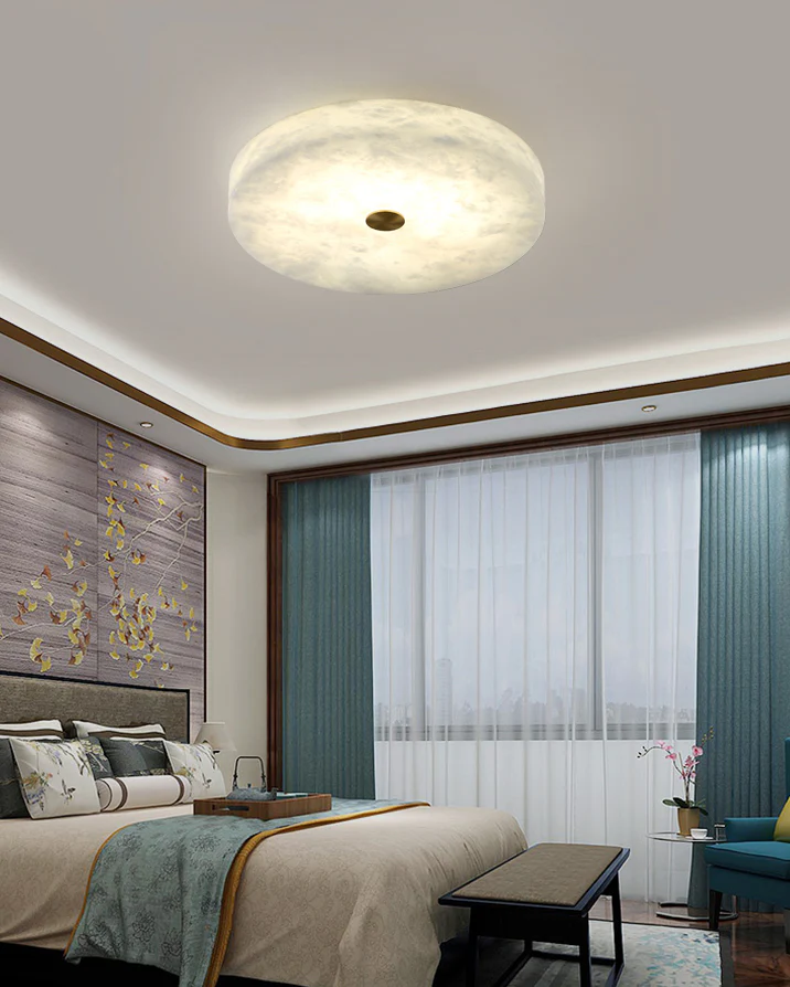 WOMO Modern Round Alabaster Ceiling Light-WM1118 - Image 13