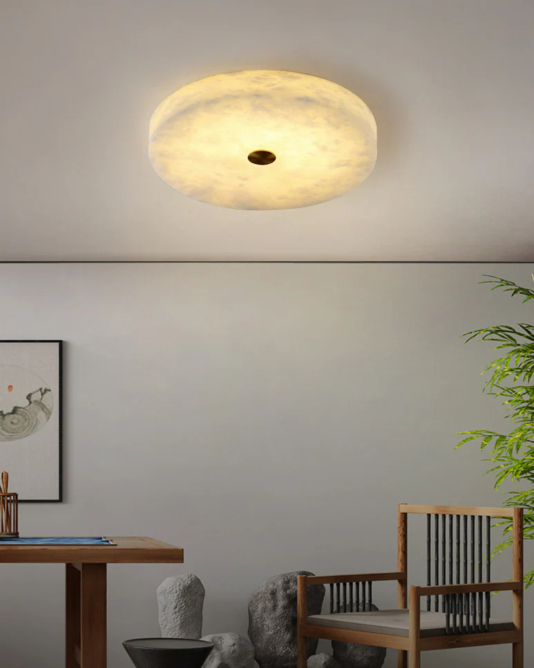 WOMO Modern Round Alabaster Ceiling Light-WM1118 - Image 14