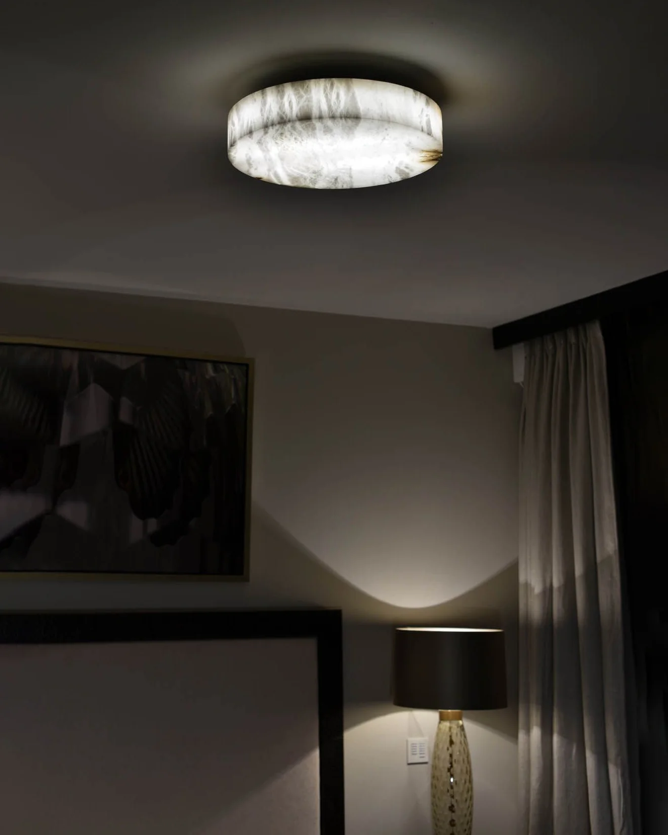 WOMO Modern Round Alabaster Ceiling Light-WM1118 - Image 20