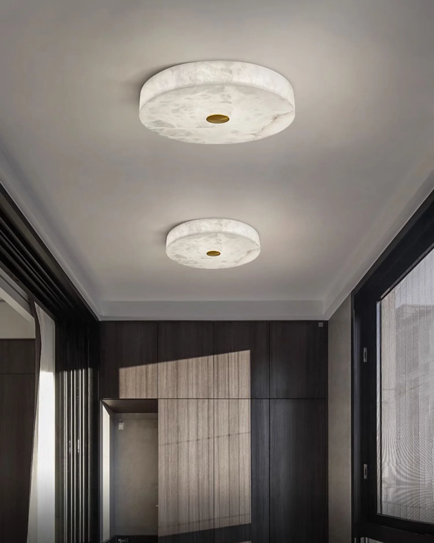 WOMO Modern Round Alabaster Ceiling Light-WM1118 - Image 5