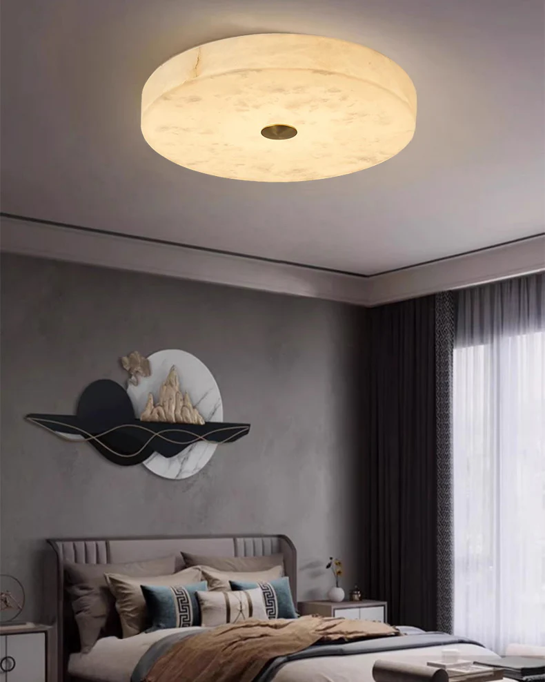 WOMO Modern Round Alabaster Ceiling Light-WM1118 - Image 6