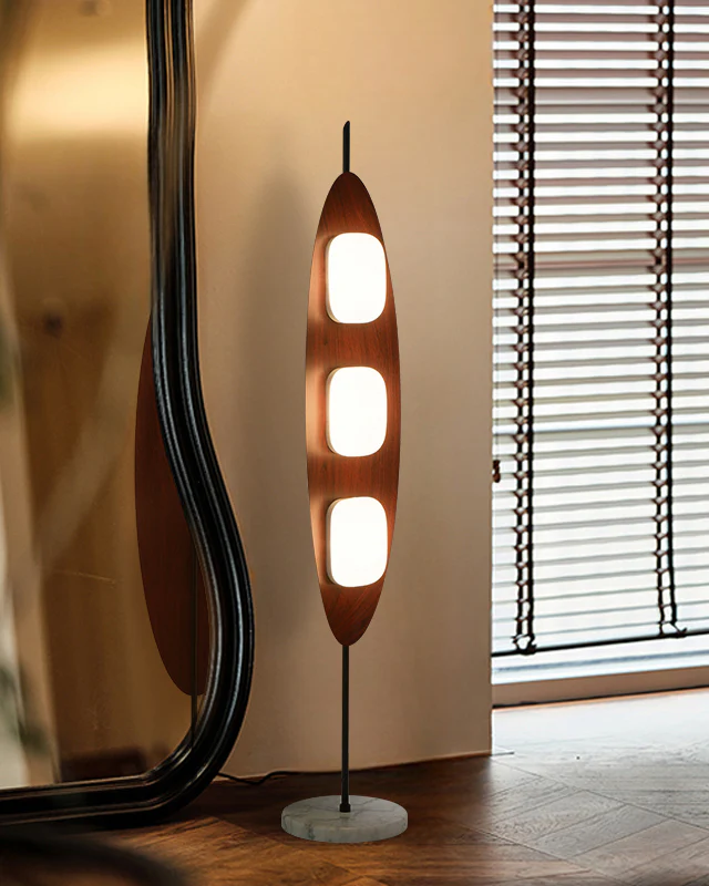 WOMO Modern Wood Oval Floor Lamp-WM7080 - Image 7