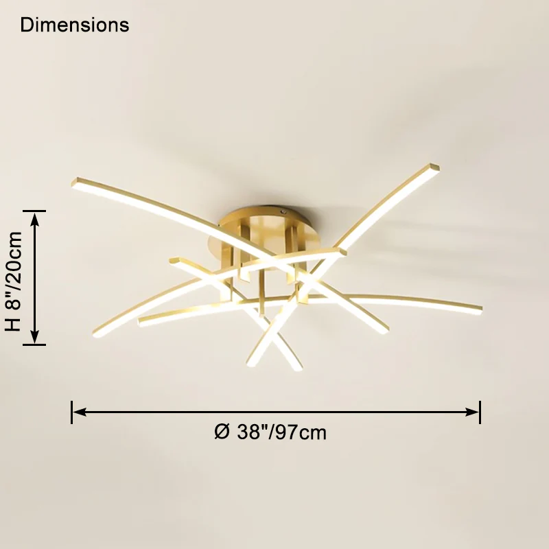 WOMO Multi Arm Led Ceiling Light-WM1120 - Image 13
