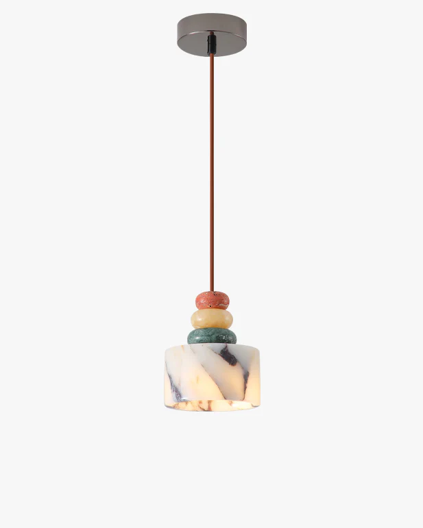 WOMO Multi-colour Dome Stone Pendant Light-WM3000