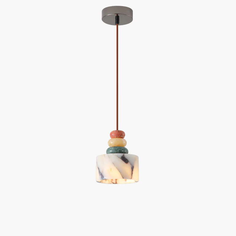 WOMO Multi-colour Dome Stone Pendant Light-WM3000 - Image 9