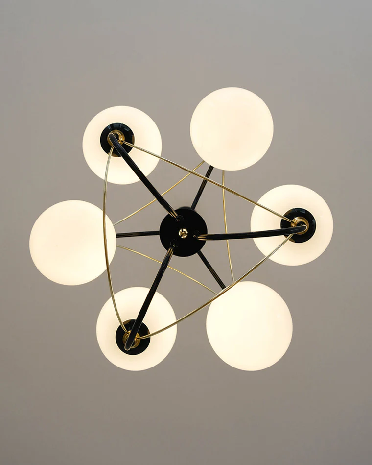 WOMO Mid Century Modern Glass Globe Chandelier-WM2450 - Image 11