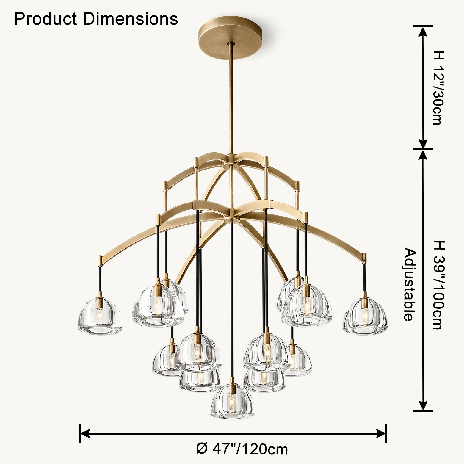 WOMO Multi Light Crystal Pendant Chandelier-WM2828 - Image 24