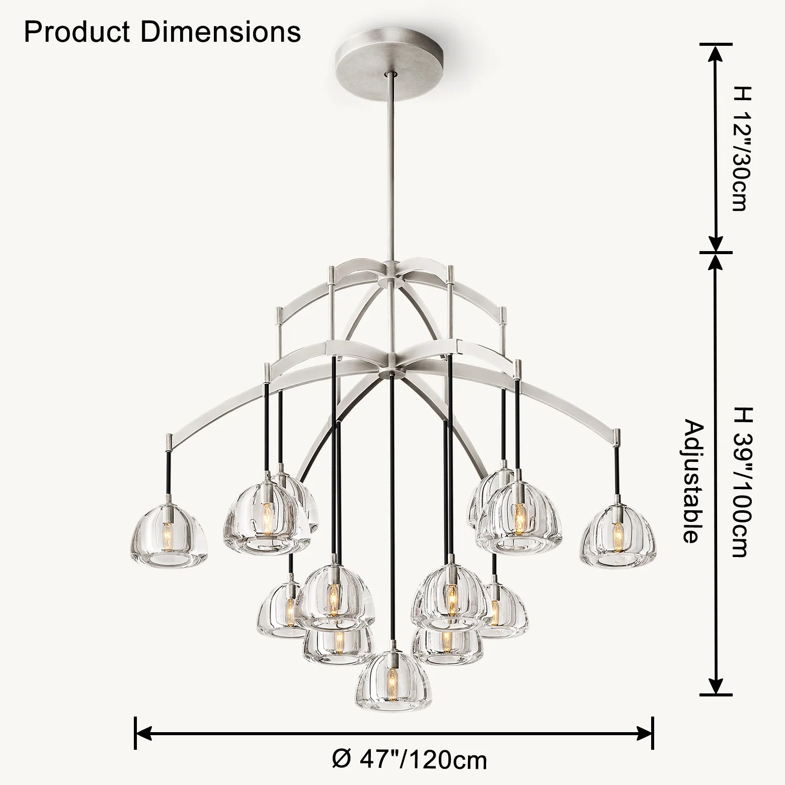 WOMO Multi Light Crystal Pendant Chandelier-WM2828 - Image 30