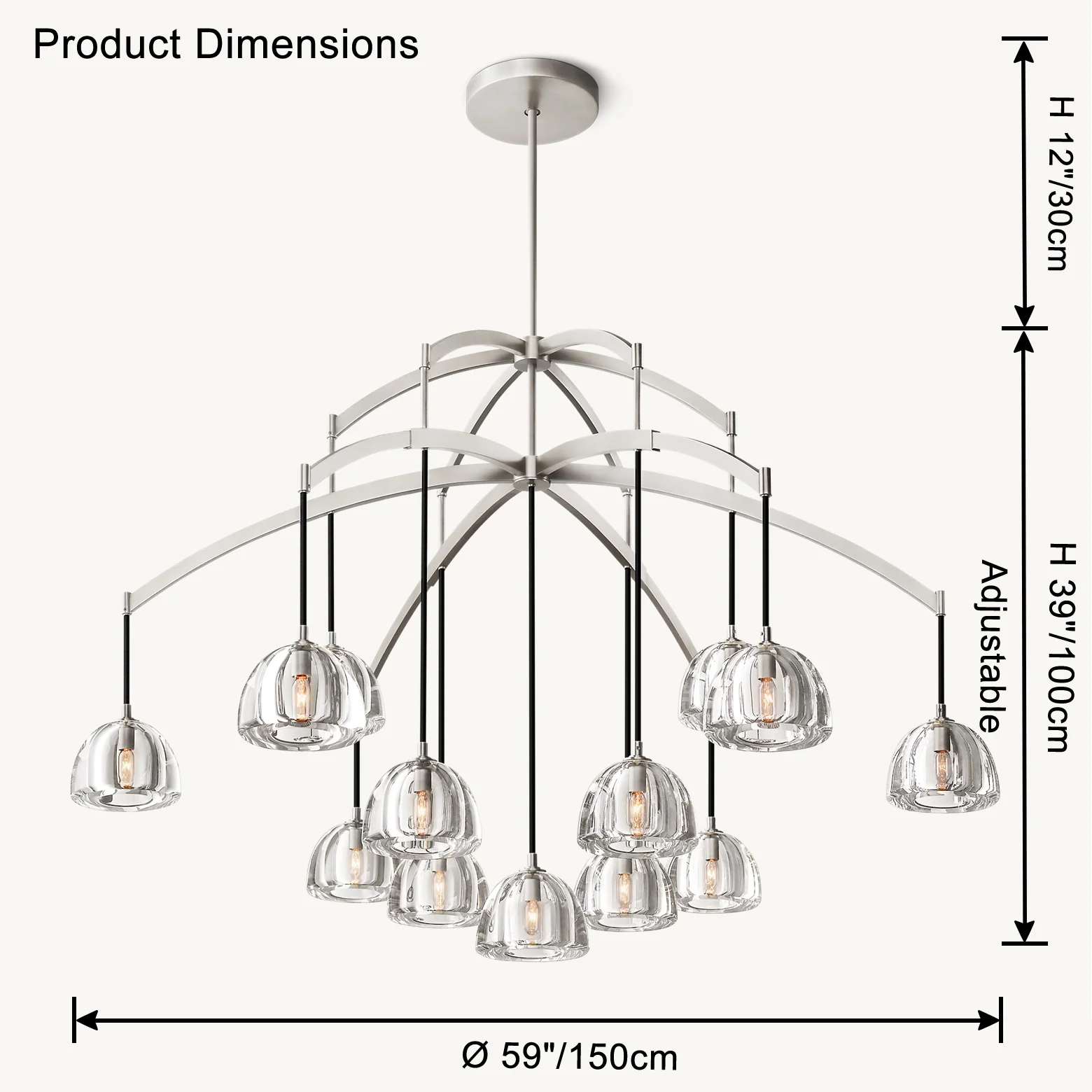 WOMO Multi Light Crystal Pendant Chandelier-WM2828 - Image 32