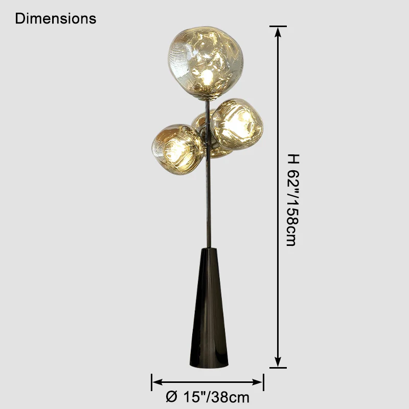 WOMO Multi Light Melt Lava Floor Lamp-WM7114 - Image 11