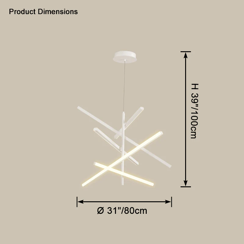 WOMO Multi Light Sticks Chandelier-WM2640 - Image 14