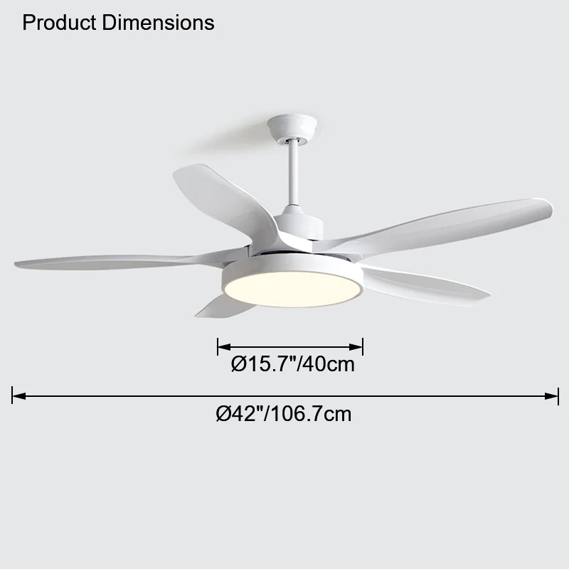 WOMO Scandi Reversible Ceiling Fan with Light-WM5002 - Image 73