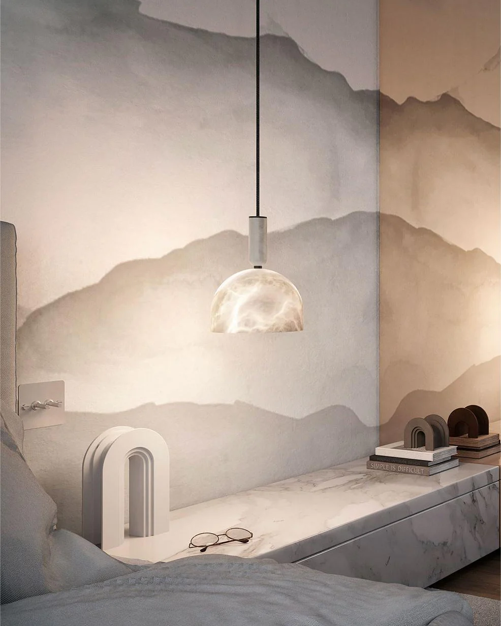 WOMO Oki Alabaster Pendant Light-WM2899 - Image 11