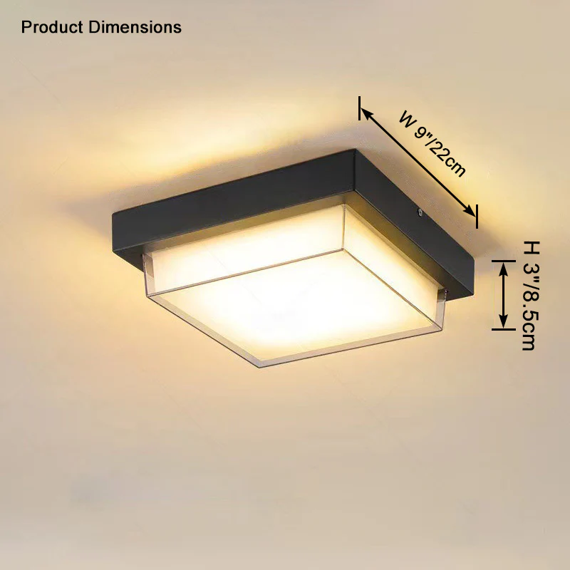 WOMO Square Outdoor Ceiling Light-WM9204 - Image 14