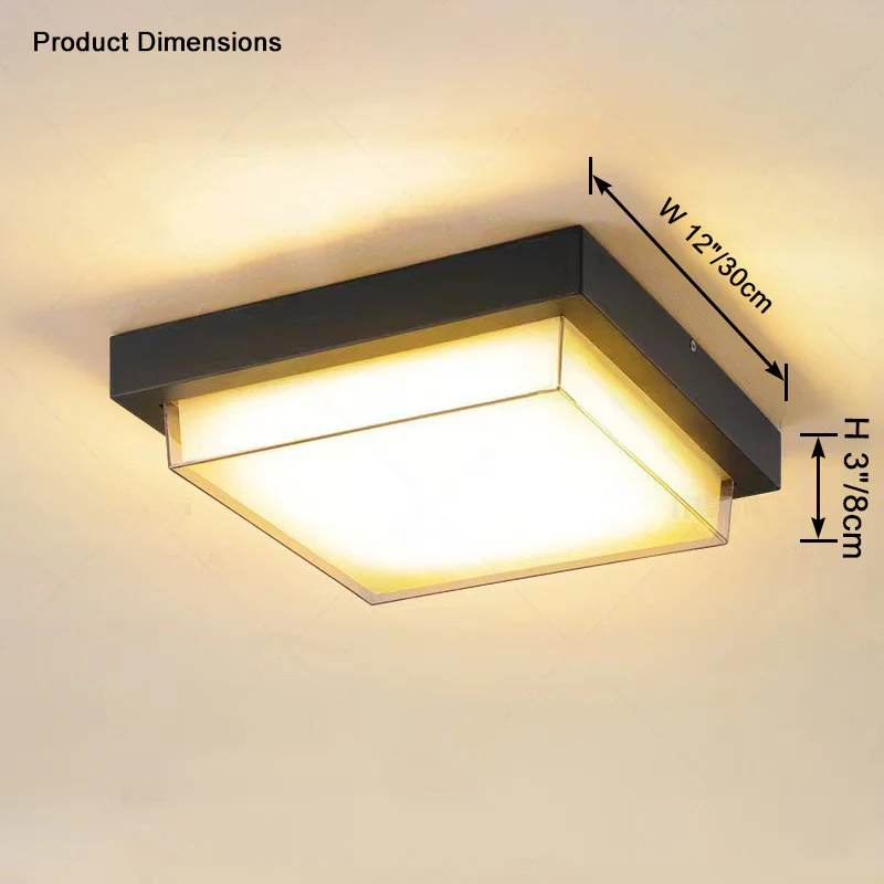 WOMO Square Outdoor Ceiling Light-WM9204 - Image 16