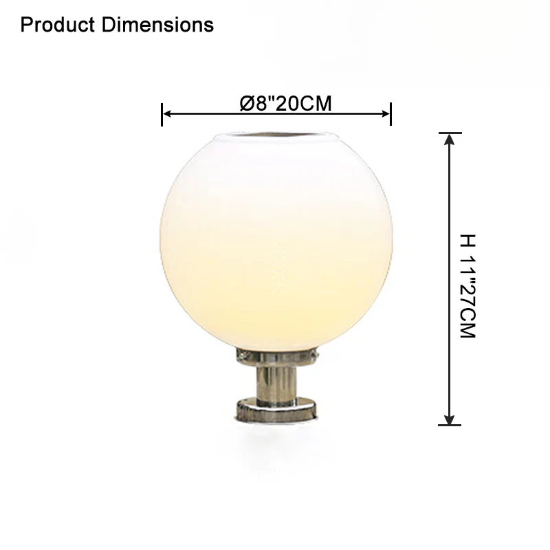 WOMO Globe Outdoor Pillar Light-WM9217 - Image 19