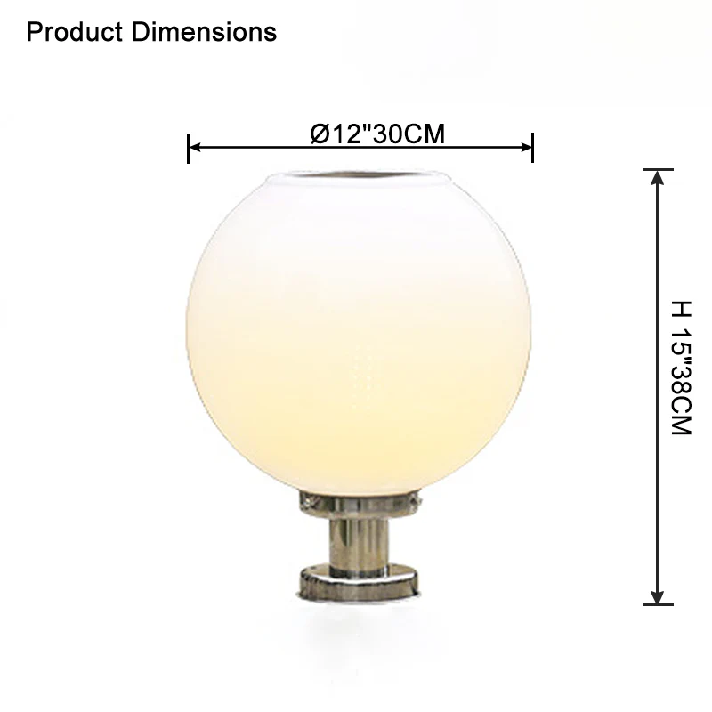 WOMO Globe Outdoor Pillar Light-WM9217 - Image 23