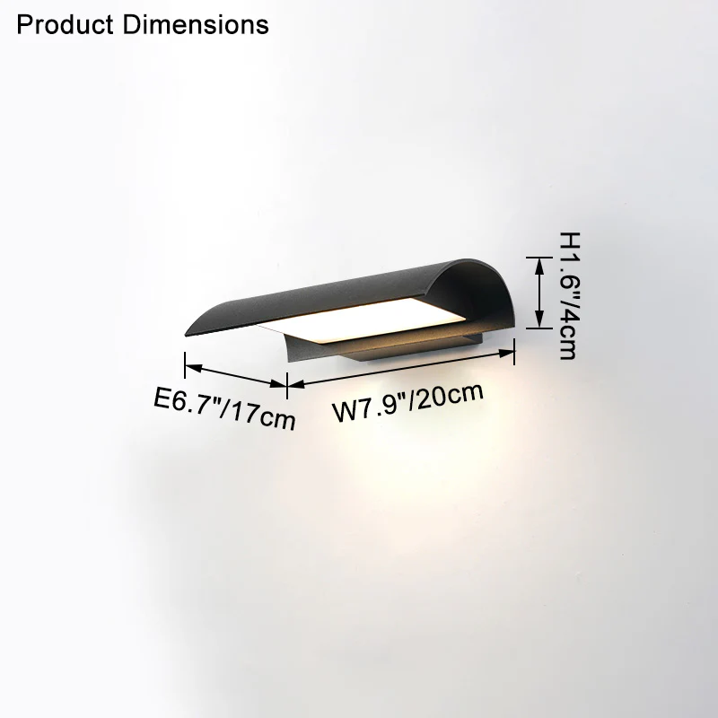 WOMO Curved Outdoor Wall Light-WM9070 - Image 24