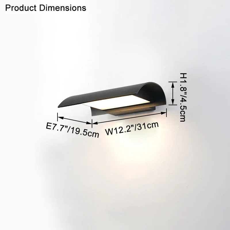 WOMO Curved Outdoor Wall Light-WM9070 - Image 26