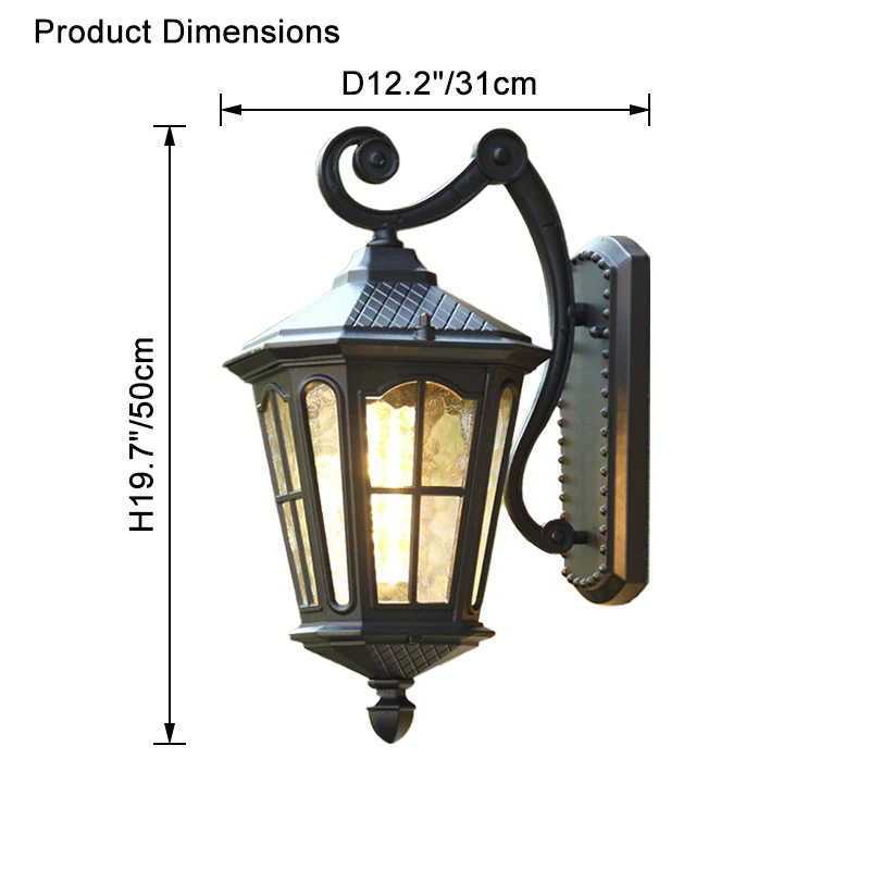 WOMO Vintage Outdoor Wall Light-WM9073 - Image 13