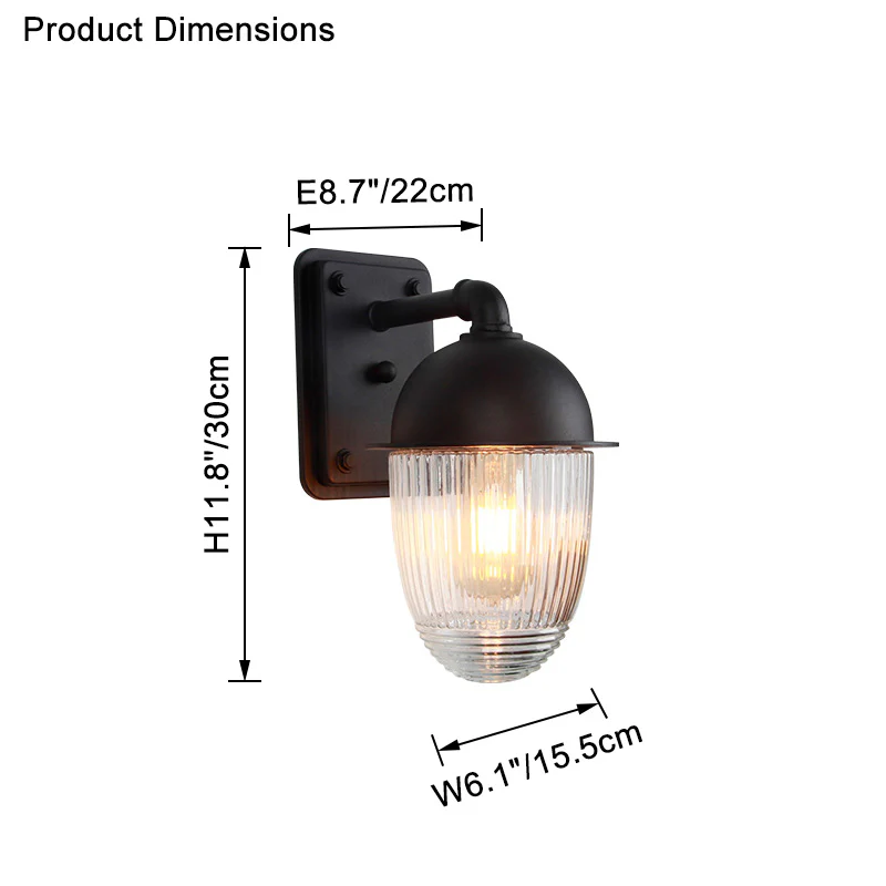 WOMO Egg Rustic Outdoor Wall Light-WM9148 - Image 12