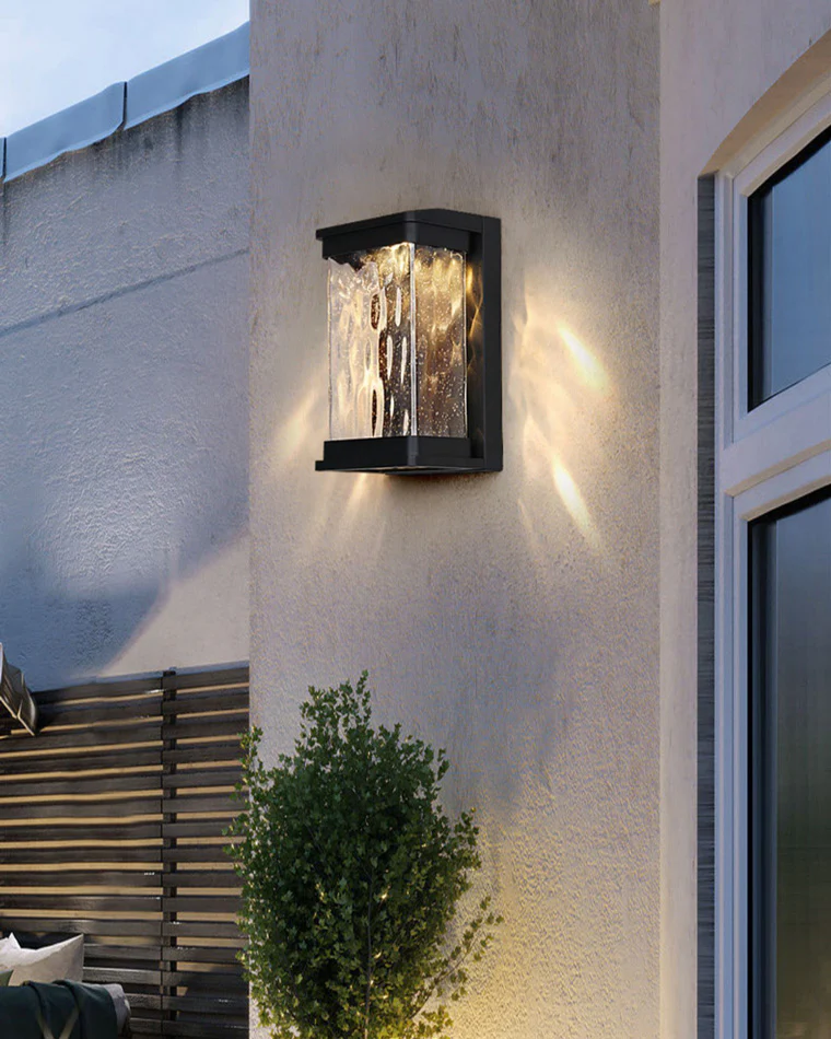 WOMO Seeded Glass Outdoor Wall Light-WM9160 - Image 3
