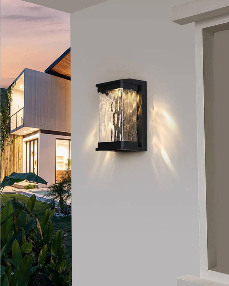 WOMO Seeded Glass Outdoor Wall Light-WM9160 - Image 4