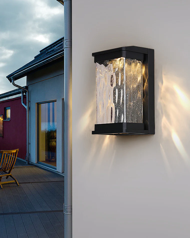 WOMO Seeded Glass Outdoor Wall Light-WM9160 - Image 6