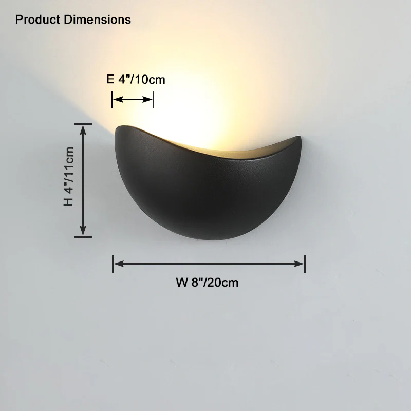 WOMO Crescent Outdoor Wall Light-WM9181 - Image 10