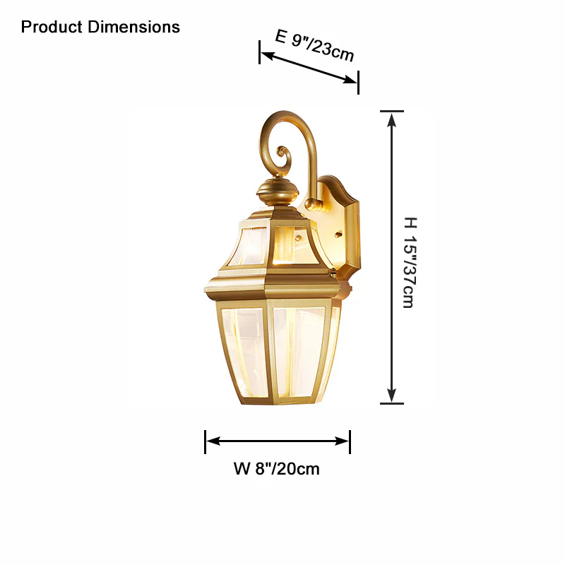 WOMO Colonical Gold Outdoor Sconce-WM9199 - Image 8