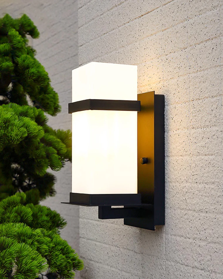 WOMO Frosted Glass Outdoor Wall Sconce-WM9202 - Image 4