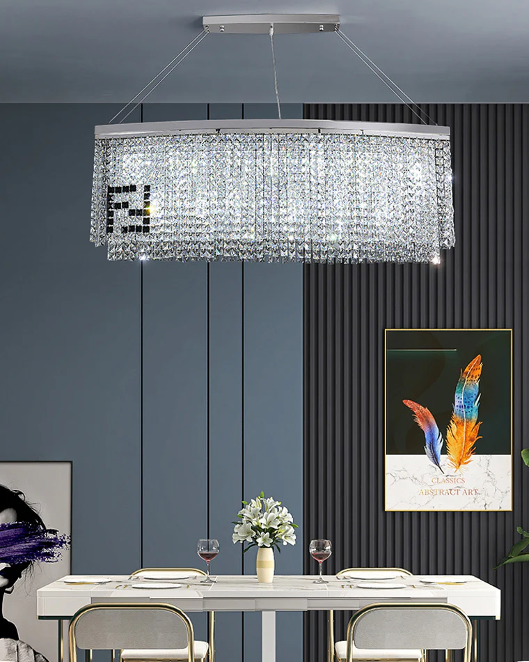 WOMO Oval Crystal Chandelier-WM2071b - Image 9