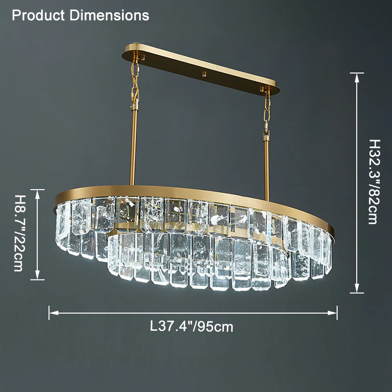 WOMO Long Oval Crystal Chandelier-WM2541 - Image 12