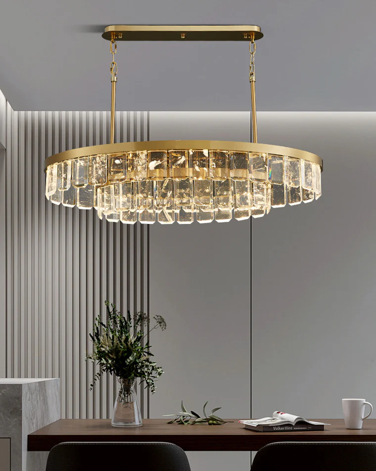 WOMO Long Oval Crystal Chandelier-WM2541 - Image 2