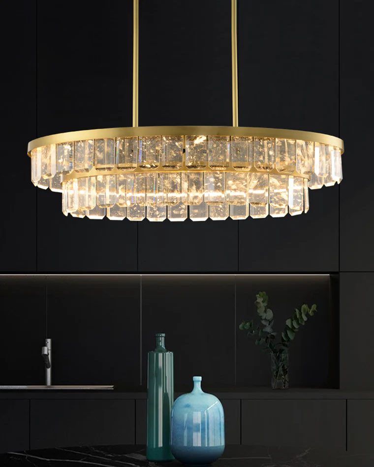 WOMO Long Oval Crystal Chandelier-WM2541 - Image 3