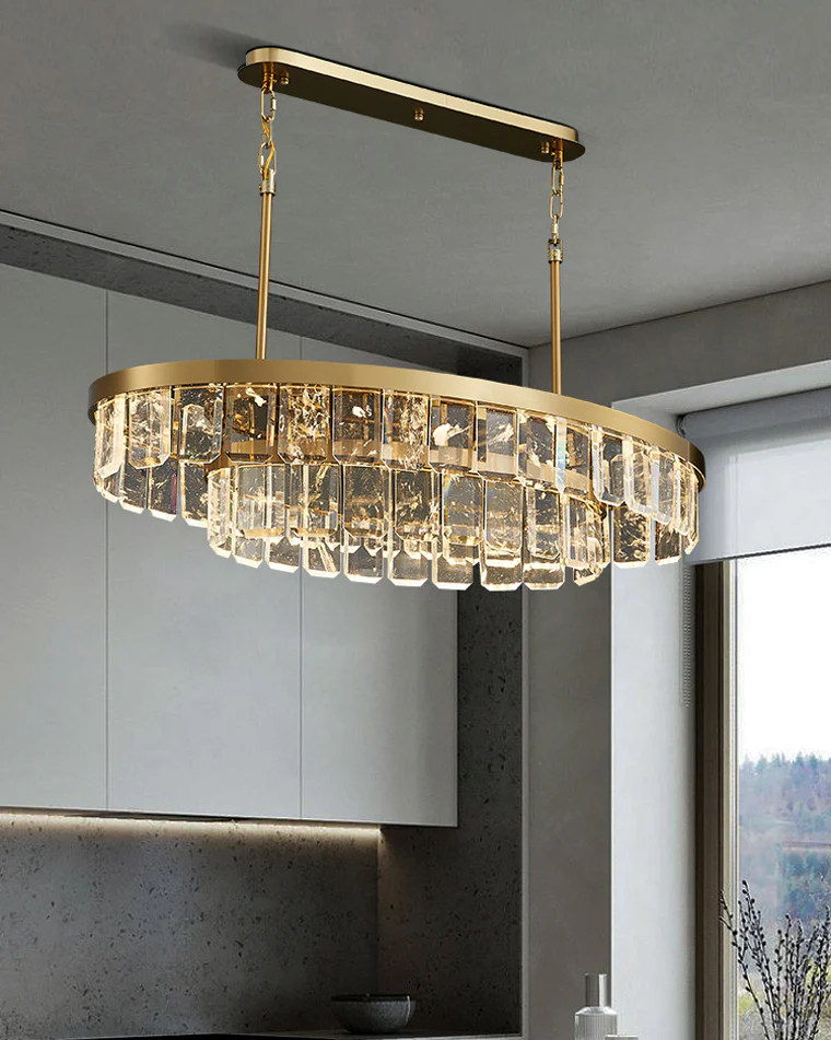 WOMO Long Oval Crystal Chandelier-WM2541 - Image 4