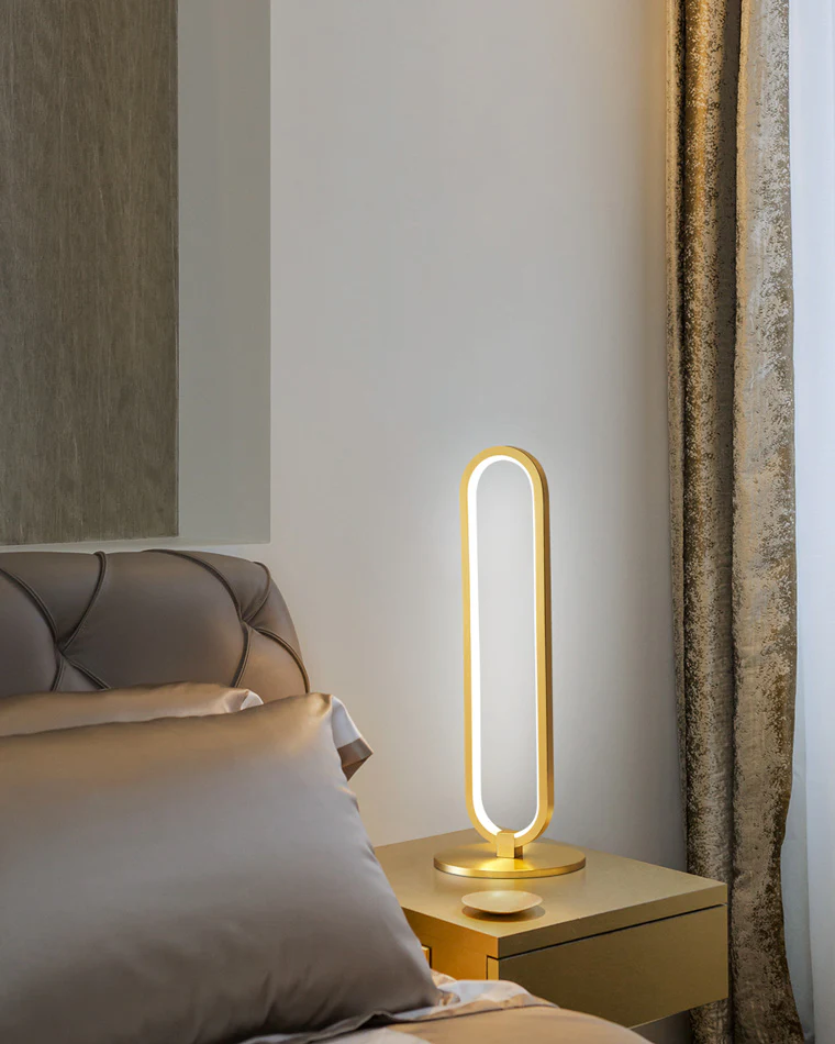 WOMO Long Oval LED Brass Table Lamp-WM8034 - Image 2