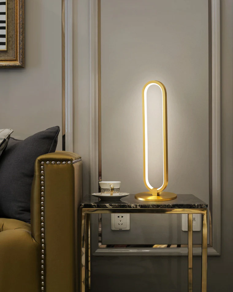 WOMO Long Oval LED Brass Table Lamp-WM8034 - Image 3